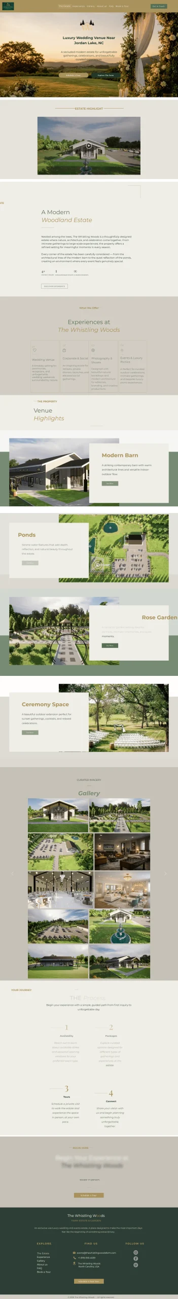 The Whisteling Woods website screenshot